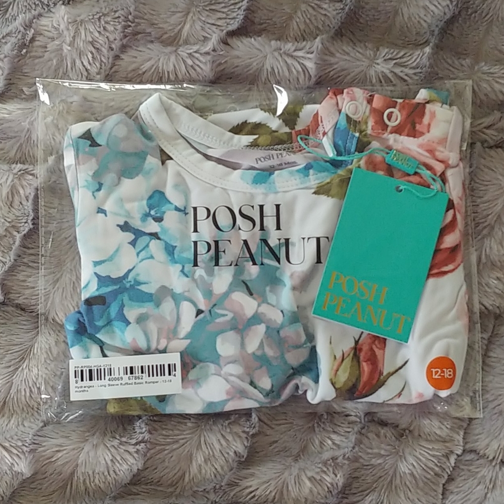 Posh Peanut Hydrangea Romper